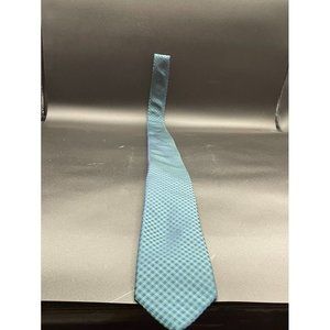 GoodFellows Light & Dark Teal Diamond Pattern 100% Polyester Men's Tie L 59 In.